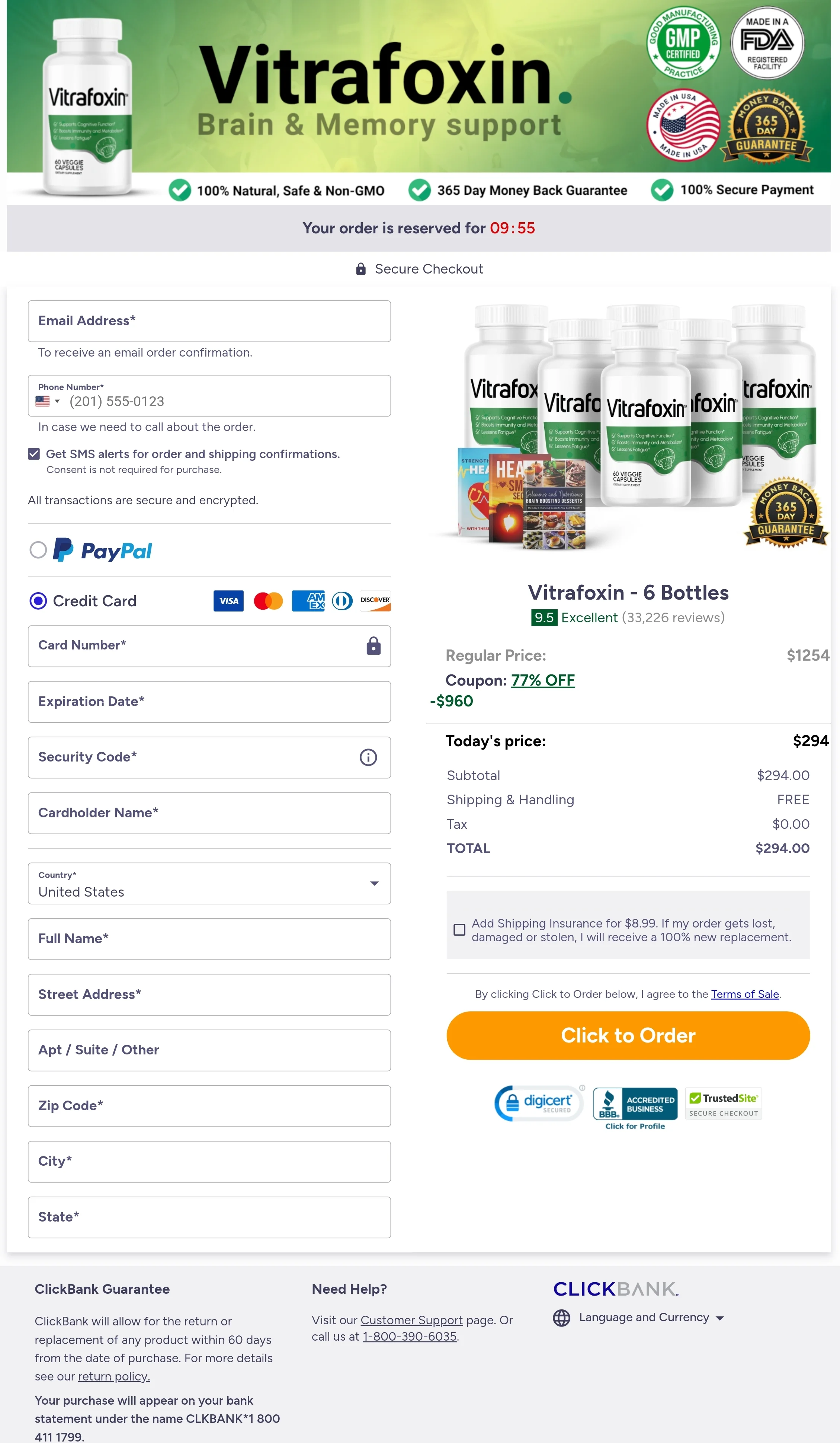 Vitrafoxin order form